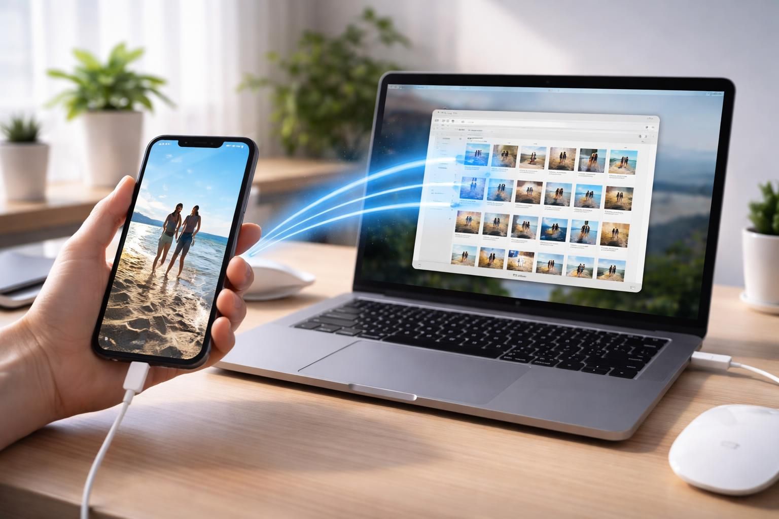 Transfert d&rsquo;une photo iPhone vers PC : solutions rapides et efficaces