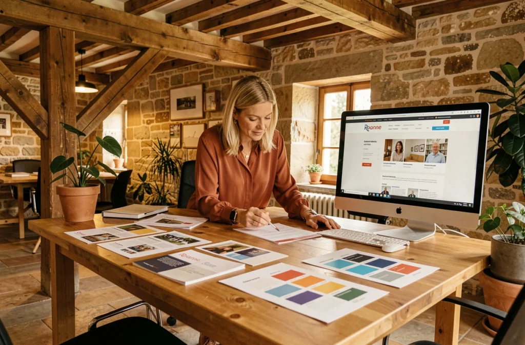 Directrice de communication de l'agence Nomade Communication à Roanne travaillant sur des supports de communication web et print